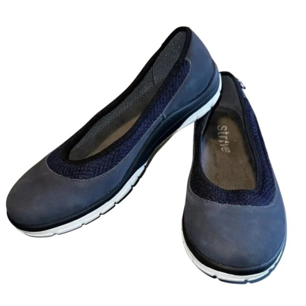 STRIVE Blue Back‎ Pain Relieving Slip On Flats Shoes Orthopedic Hampton Size 9